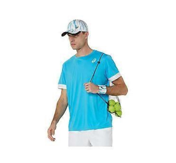Чоловіча Футболка Asics COURT SS TOP Блакитний XL (2041A255-418 XL)