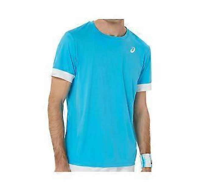 Чоловіча Футболка Asics COURT SS TOP Блакитний XL (2041A255-418 XL)