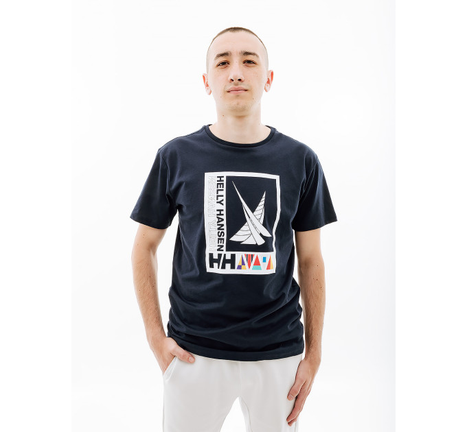 Чоловіча Футболка HELLY HANSEN SHORELINE T-SHIRT 2.0 Синій M (7d34222-598 M)
