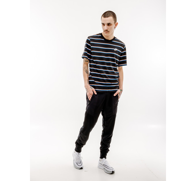Чоловіча Футболка Nike M TEE CLUB STRIPE Чорний M (7dDZ2985-011 M)