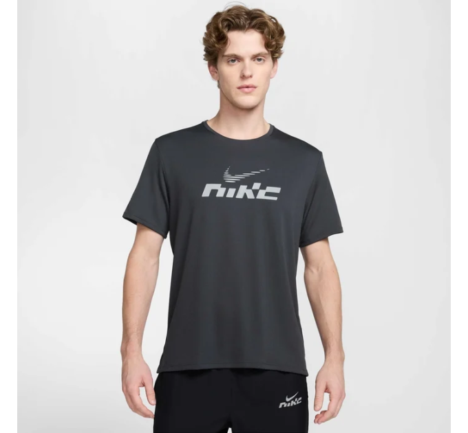 Чоловіча Футболка Nike M DF UV MILER FLASH SS Сірий XL (7dIB4127-070 XL)