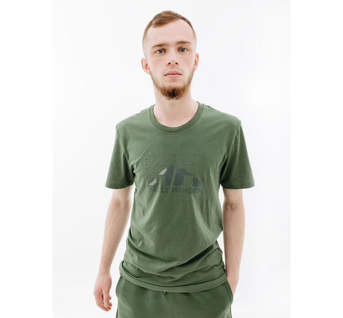 Чоловіча Футболка HELLY HANSEN NORD GRAPHIC T-SHIRT Зелений M (7d62978-476 M)