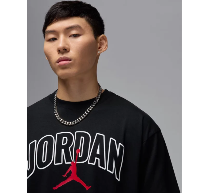 Чоловіча Футболка Jordan M BRK ARCH JD HBR SS CREW Чорний M (7dIB7347-010 M)
