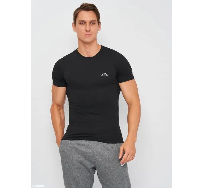 Футболка Kappa T-shirt Mezza Manica Girocollo чорний Чол 2XL K1304 Nero 2XL Футболка Kappa T-shirt Mezza Manica Girocollo чорний Чол 2XL K1304 Nero 2XL