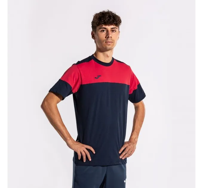 Чоловіча футболка Joma CREW V Темно-синій Червоний M (103296.336)