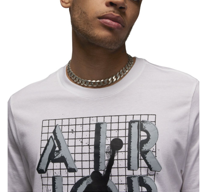 Чоловіча Футболка JORDAN M J BRAND JM STACK SS CREW Білий XL (7dFN5978-100 XL)