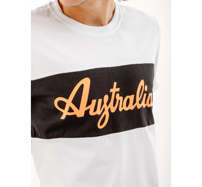 Чоловіча Футболка AUSTRALIAN COTTON LOGO T-SHIRT Білий S (7dLSUTS0004-002B S)