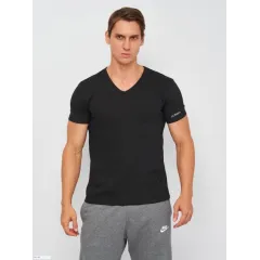 Футболка Kappa T-shirt Mezza Manica Scollo V чорний Чол L K1315 Nero L