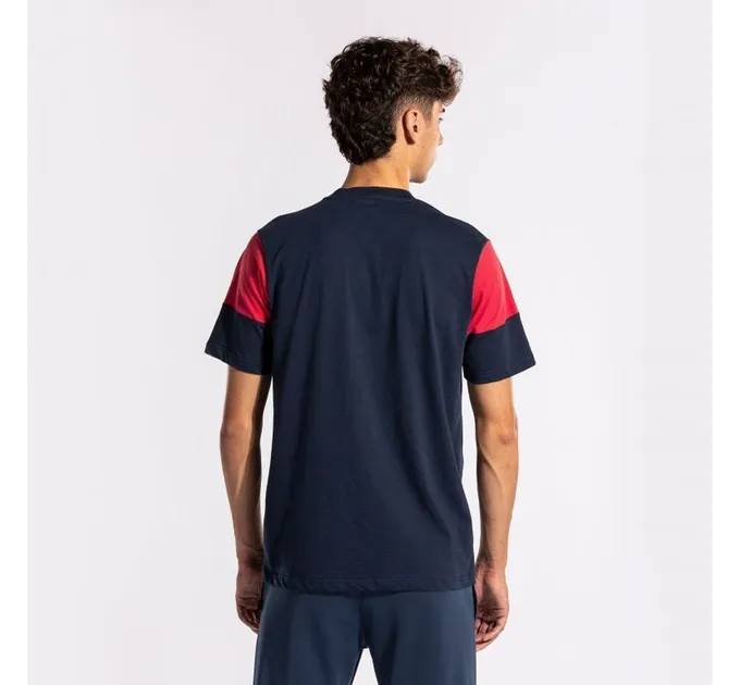 Чоловіча футболка Joma CREW V Темно-синій Червоний S (103296.336)