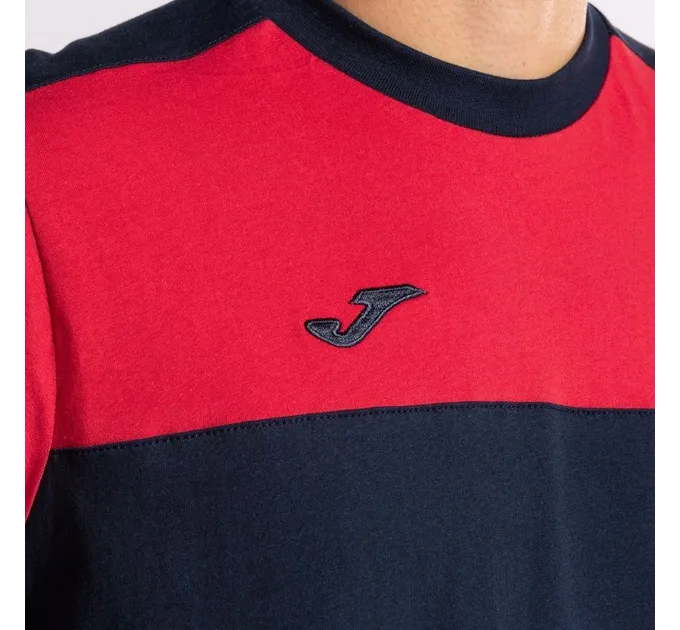 Чоловіча футболка Joma CREW V Темно-синій Червоний S (103296.336)