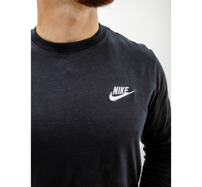 Чоловіча Футболка Nike M NSW CLUB TEE - LS Чорний XL (7dAR5193-010 XL)