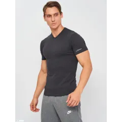 Футболка Kappa T-shirt Mezza Manica Scollo V антрацит Чол XL K1311 Antracite XL