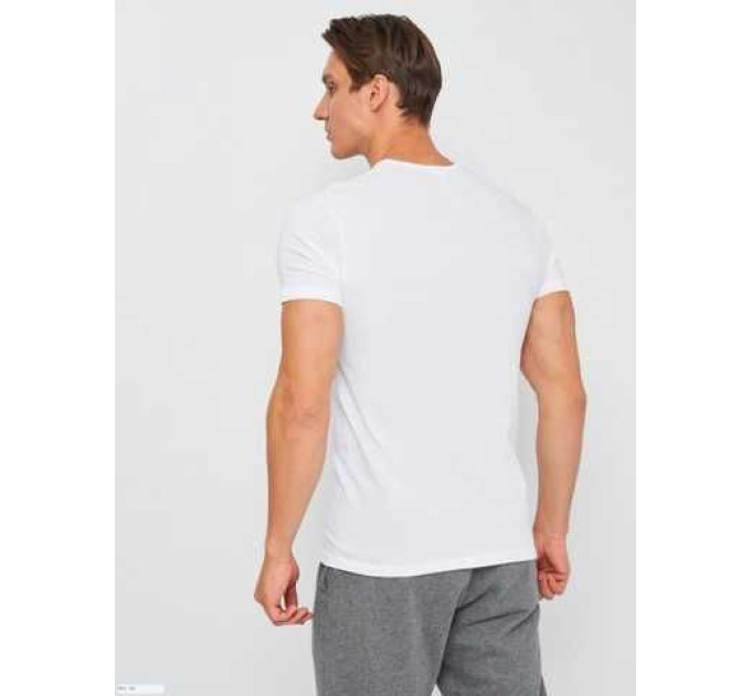 Футболка Kappa T-shirt Mezza Manica Girocollo stampa logo petto білий XL Чоловік K1335 Bianco-XL