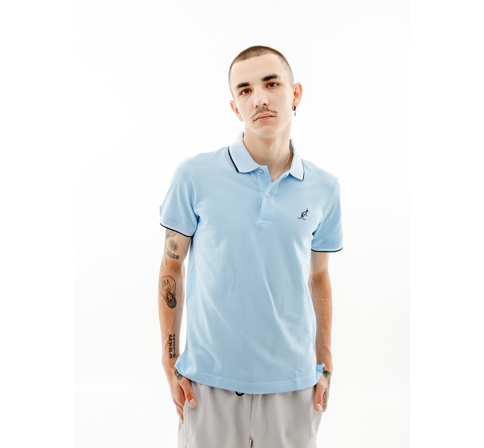 Чоловіча Футболка AUSTRALIAN 2-STRIPE PIQUE' POLO S-FIT Блакитний XL (7dLSUPO0004-440 XL)