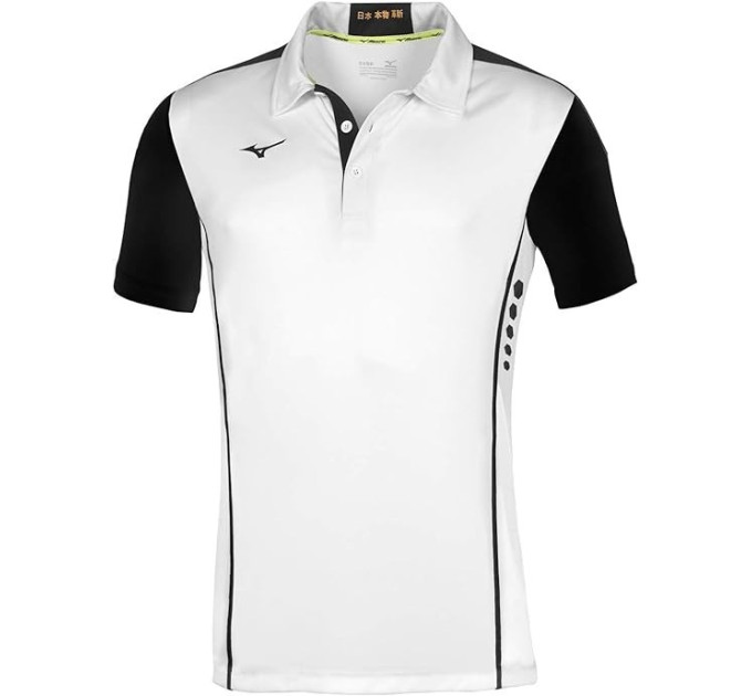 Чоловіча Футболка MIZUNO Men Hex Rect Polo білий/чорний (S) 62EA7002-73 S