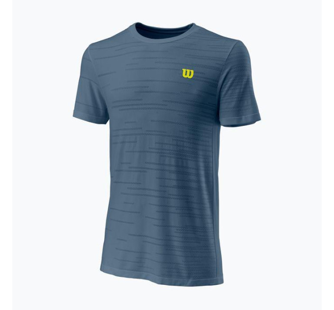 Чоловіча Футболка Wilson KAOS RAPIDE SMLS CREW II Синій XL (WRA813802 XL) Чоловіча Футболка Wilson KAOS RAPIDE SMLS CREW II Синій XL (WRA813802 XL)