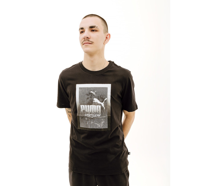 Чоловіча Футболка Puma GRAPHICS Photoprint Tee Чорний S (7d68018001 S)