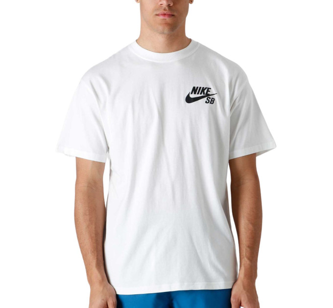 Чоловіча Футболка Nike M SB TEE LOGO LBR Білий M (7dDC7817-100 M)