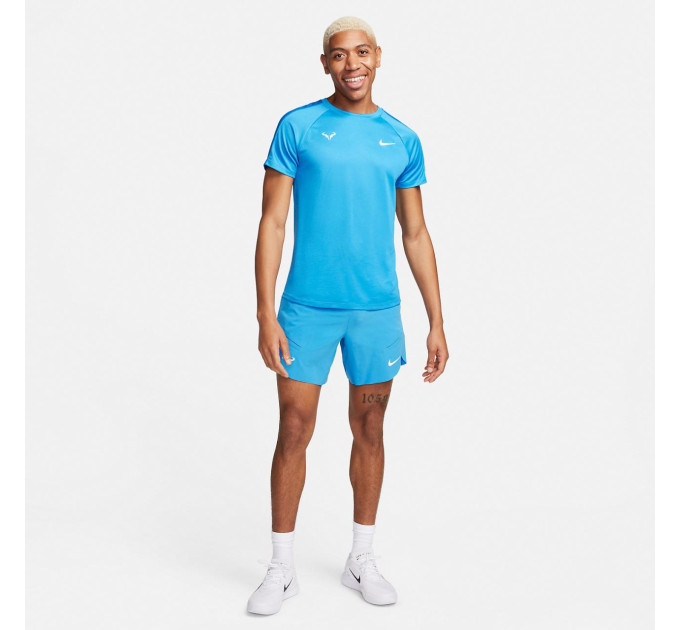 Чоловіча Футболка Nike RAFA MNK DF CHALLENGER TOP SS Блакитний XL (DV2887-435 XL)