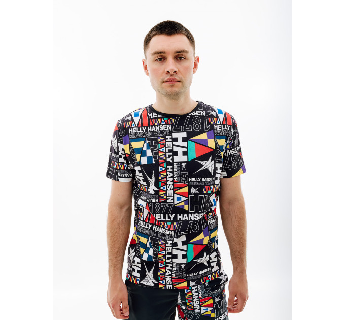 Чоловіча Футболка HELLY HANSEN NEWPORT T-SHIRT Різнокольоровий XL (7d34303-599 XL)