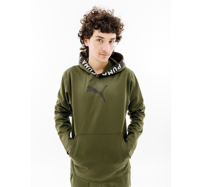 Чоловіче Худі Puma TRAIN PWR FLEECE HOODIE Хакі M (7d52089333 M)