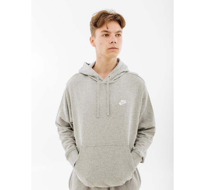 Чоловіче Худі Nike CLUB HOODIE PO FT Сірий 2XL (7dCZ7857-063 2XL)