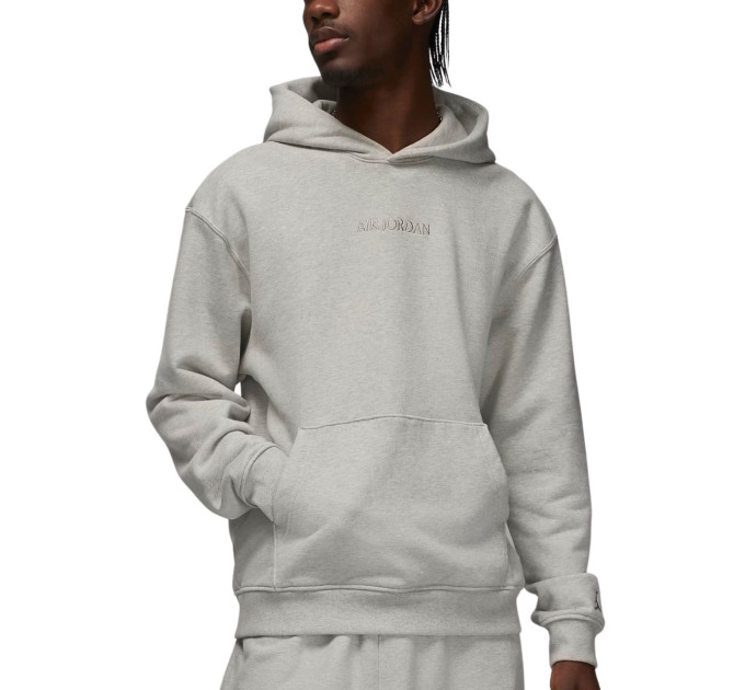 Чоловіче Худі Air Jordan Wordmark Fleece Hoodie Сірий L (7dFJ1966-050 L)