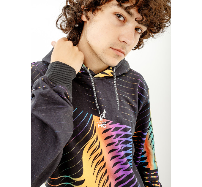 Чоловіче Худі AUSTRALIAN HOODIE FLEECE CHAOS Чорний 2XL (7dHCUFE0058-001 2XL)