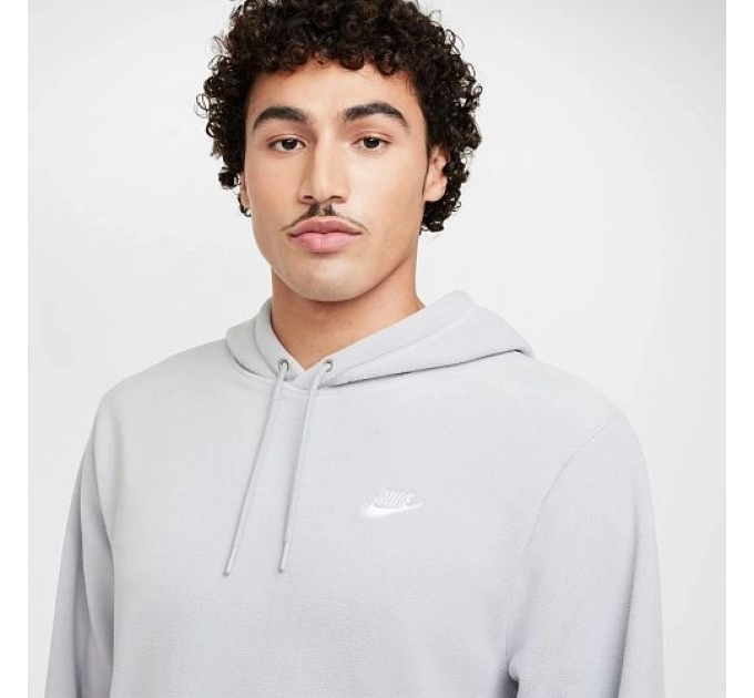 Чоловіче Худі Nike M NK CLUB WINTERIZED PO HOODIE Сірий L (7dFZ0660-077 L)
