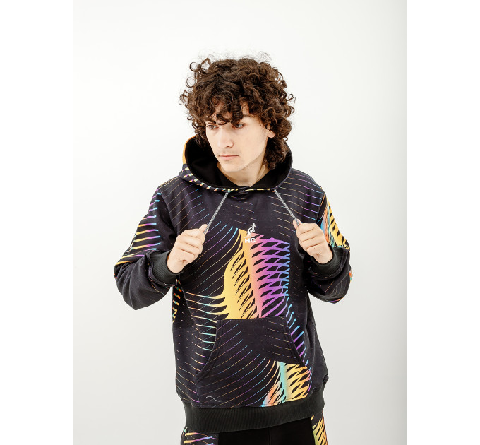 Чоловіче Худі AUSTRALIAN HOODIE FLEECE CHAOS Чорний S (7dHCUFE0058-001 S)