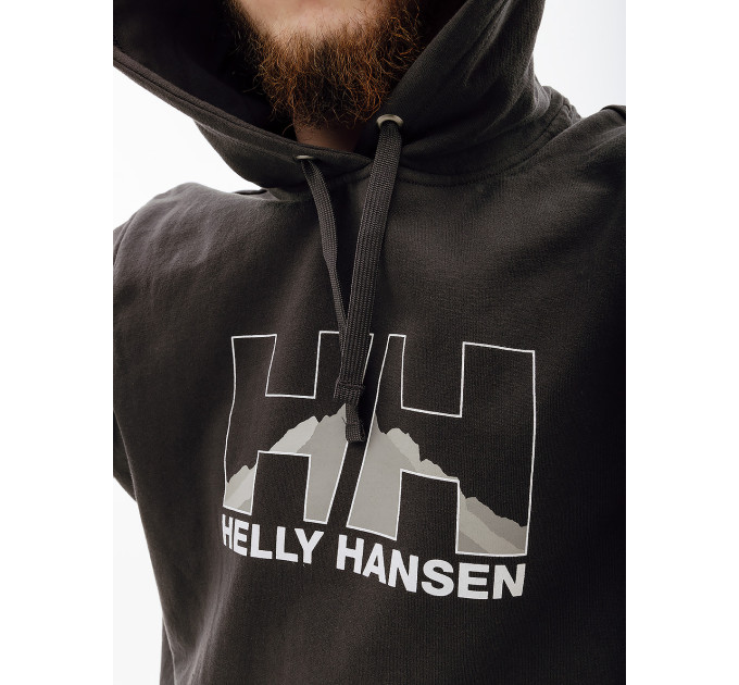 Чоловіче Худі HELLY HANSEN NORD GRAPHIC PULL OVER HOODIE Сірий L (7d62975-981 L)
