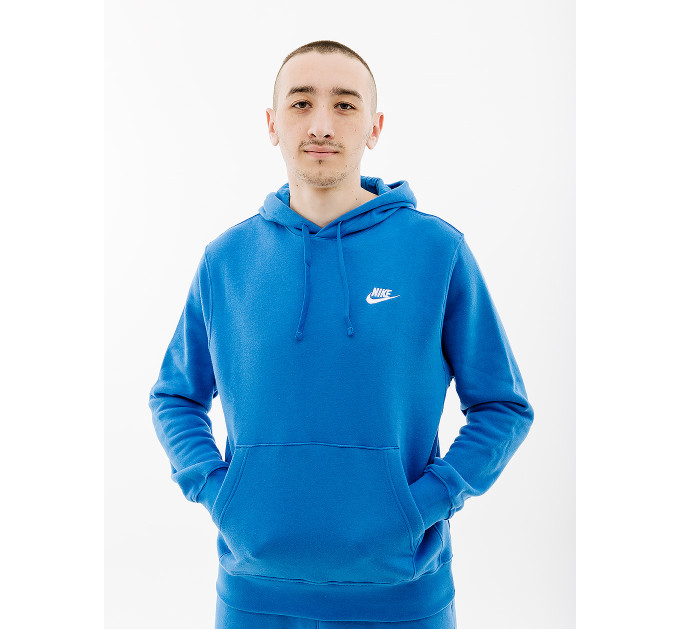Чоловіче Худі Nike M CLUB HOODIE PO BB Блакитний M (7dBV2654-403 M)