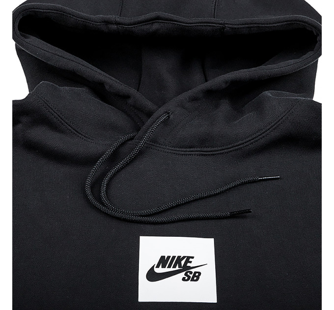 Чоловіче Худі Nike U NK SB FLC HD BOX LOGO Чорний XL (DV8839-010)