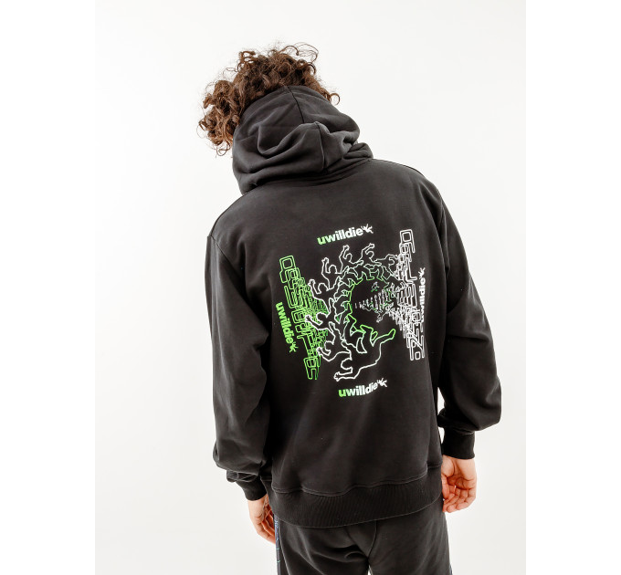 Чоловіче Худі AUSTRALIAN UWILLDIE23 HOODIE FLEECE Чорний L (7dHCUFE0061-003 L)