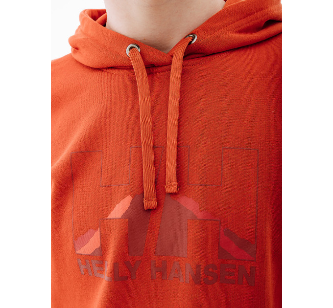 Чоловіче Худі HELLY HANSEN NORD GRAPHIC PULL OVER HOODIE Помаранчевий L (7d62975-308 L)
