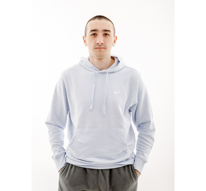 Чоловіче Худі Nike CLUB HOODIE PO FT Блакитний XL (7dCZ7857-085 XL)