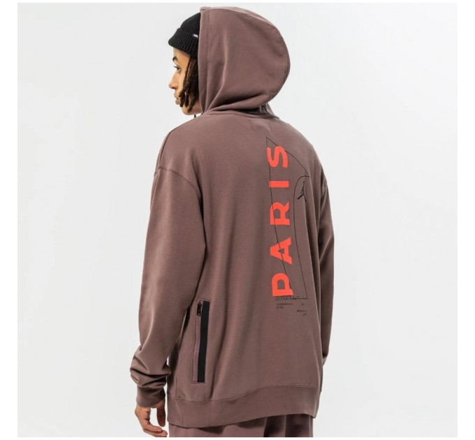 Чоловіче Худі Air Jordan Paris Saint-Germain Pullover Hoodie Brown Коричневий M (7dDM3096-291 M)