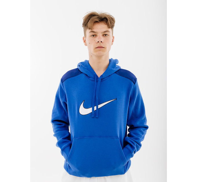 Чоловіче Худі Nike FLC HOODIE BB Блакитний XL (7dFN0247-480 XL)