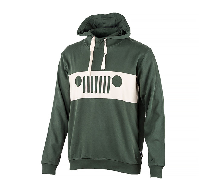 Чоловіче Худі JEEP HOODED SWEATSHIRT GRILLE Print Хакі 2XL (O102565-E844 2XL)