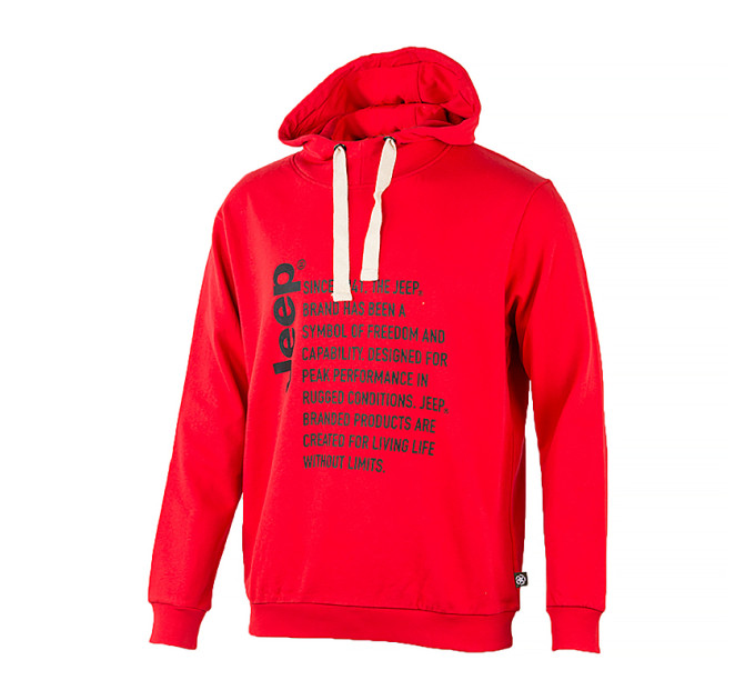 Чоловіче Худі JEEP HOODED SWEATSHIRT Since 1941 Червоний L (O102569-R699 L)