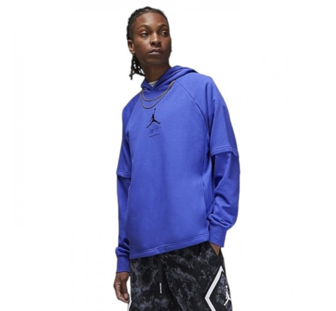 Чоловіче Худі Air Jordan Dri-Fit Sport Breakfast Club MenS Graphic Fleece Pullover Hoodie Синій S (7dDV9781-430 S)