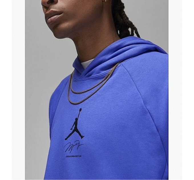 Чоловіче Худі Air Jordan Dri-Fit Sport Breakfast Club MenS Graphic Fleece Pullover Hoodie Синій S (7dDV9781-430 S)