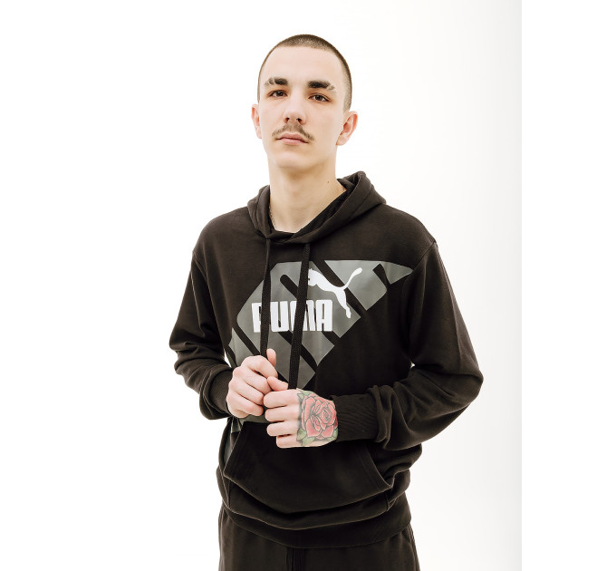 Чоловіче Худі Puma POWER Graphic Hoodie Чорний M (7d67896301 M)