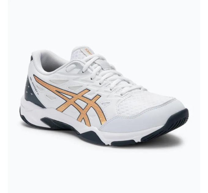 Кросівки сквош чол. Asics Gel-Rocket 11 white/gold (44.5) 10.5 1071A091-103 44.5