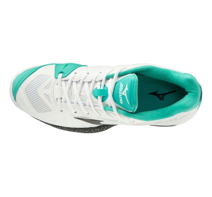 Кроссовки Mizuno Wave Intense Tour 5 Clay court білий/чорний/зелений (42.5) UK8.5 61GC1900-35 42.5