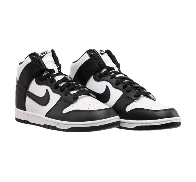 Чоловічі Кросівки Nike dunk hi retro Чорний Білий 45 (7dDD1399-105 45)