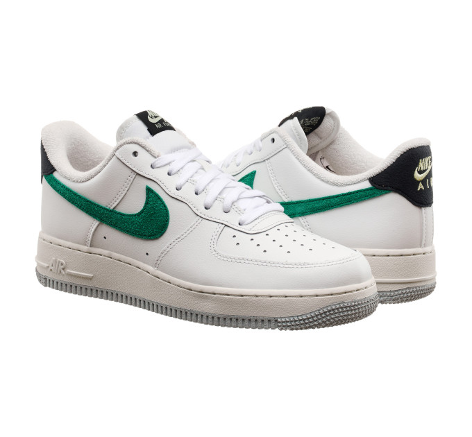 Чоловічі Кросівки Nike Air Force 1 07 Білий Зелений 45.5 (7dDR8593-100 45.5)