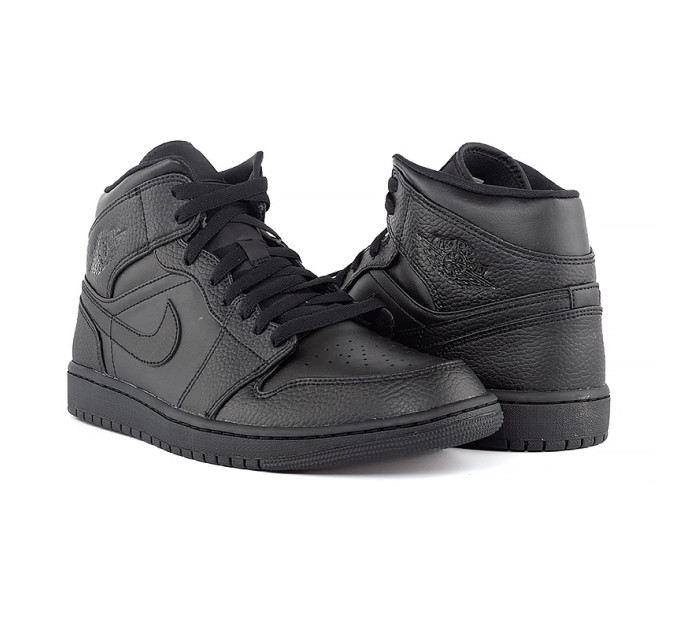 Чоловічі Кросівки баскетбольні JORDAN AIR 1 MID Чорний 40.5 (7d554724-091 40.5)