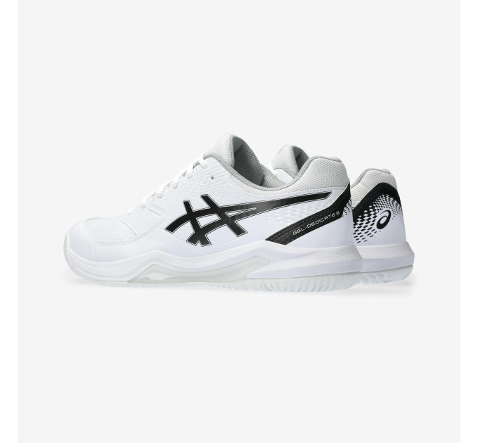 Чоловічі кросівки для сквошу Asics Gel-Dedicate 8 all court Білий Чорний 40.5 (1041A408-101 40.5)