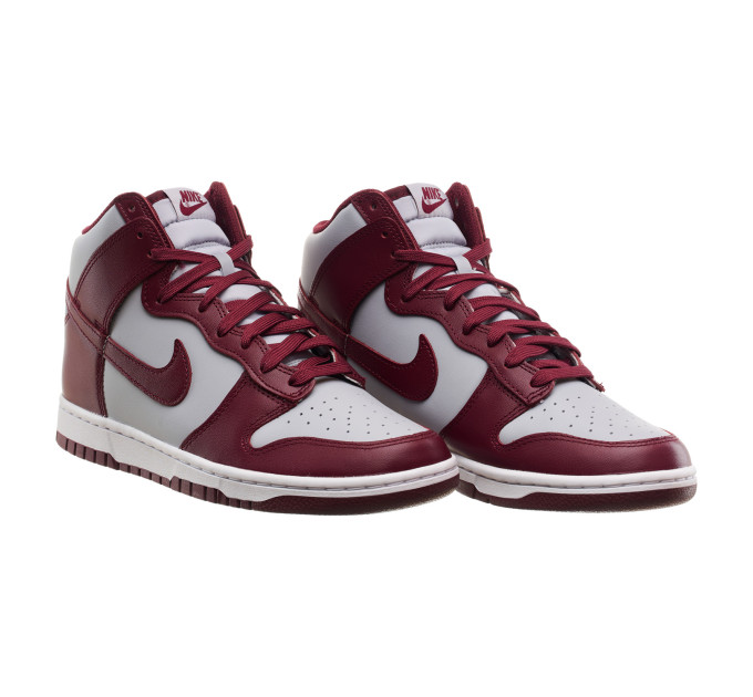 Чоловічі Кросівки Nike DUNK HI RETRO Червоний Сірий 42.5 (7dDD1399-600 42.5)